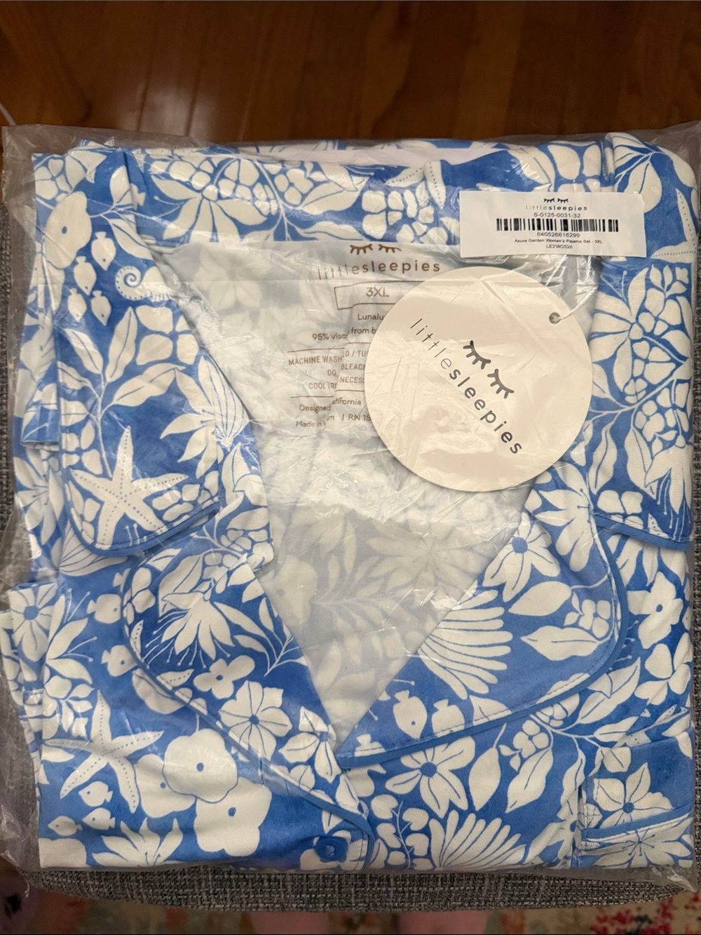 Little Sleepies Azure Garden Women’s Pajama Set